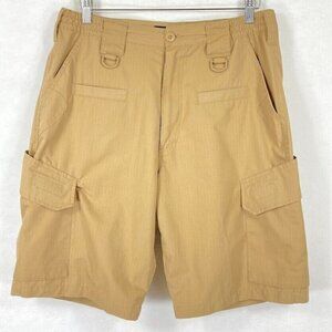 LA Police Gear Men's Operator Tactical Cargo Shorts Elastic Waistband Hiking